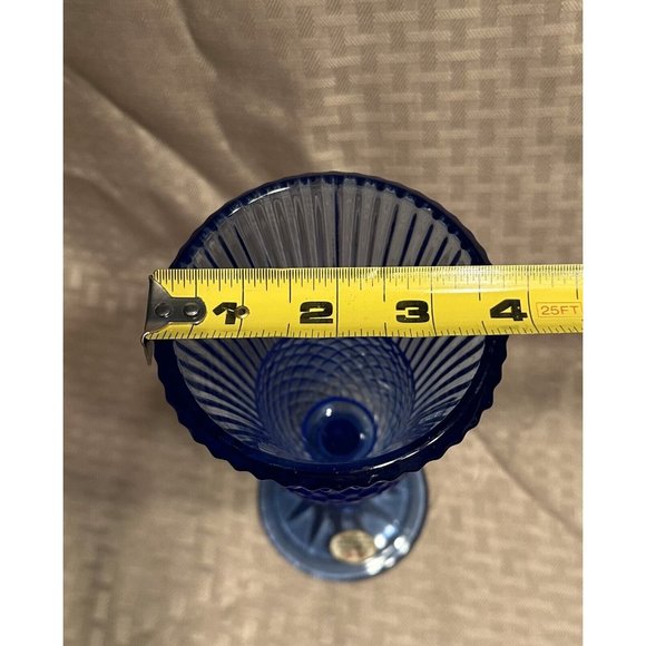 Fostoria Cobalt Blue George Washington Vintage Avon Stemmed Goblet - Picture 6 of 6